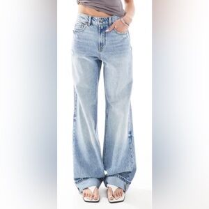 ASOS Stradivarius Light Blue Baggy Wide Leg Jeans Size US 10
